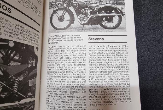 Guide to Pre War British Motor Cycles