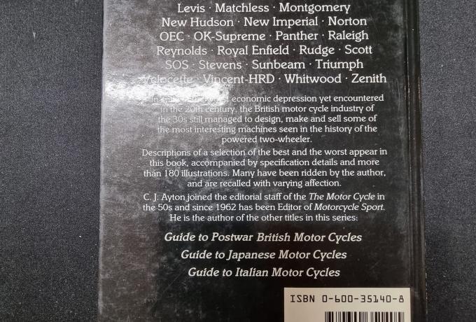 Guide to Pre War British Motor Cycles