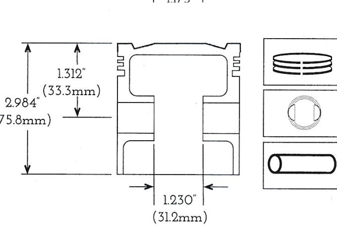 AJS/Matchless M18 G80 Piston STD = 82,55 mm