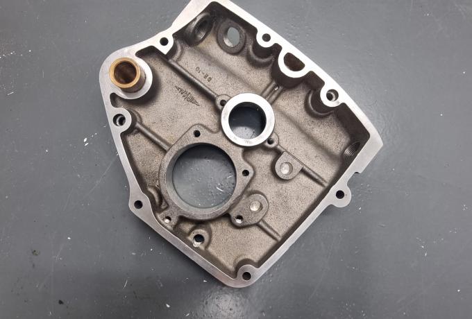 Velocette Gearbox End Cover Assembly / polished