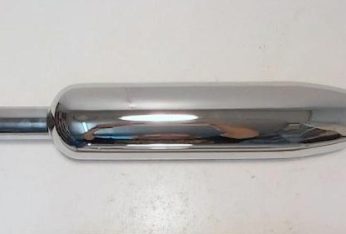 Triumph. Retro Silencers Pair 1 3/8". T140V. TR7V. Classic look rhs with bracket and Clip