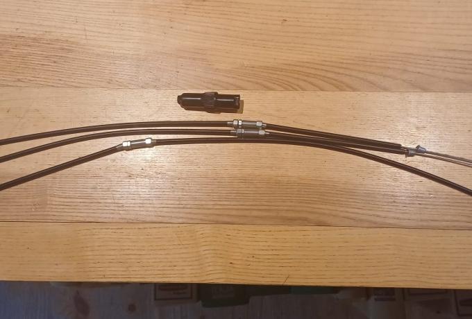 Choke cable incl. junction box, 1 x Lever Cable + 2 x Carburettor cable with adjusters