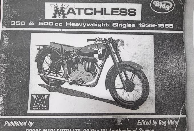 Matchless 350 & 500cc Replacement Parts Catalouge, Workshop Manual and Technical Data Copy 1939-1955