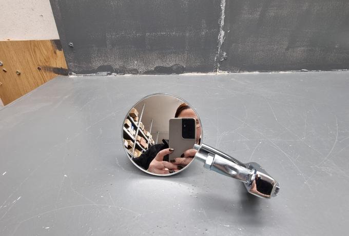 Mirror 7/8" Round. Chrome Bar End