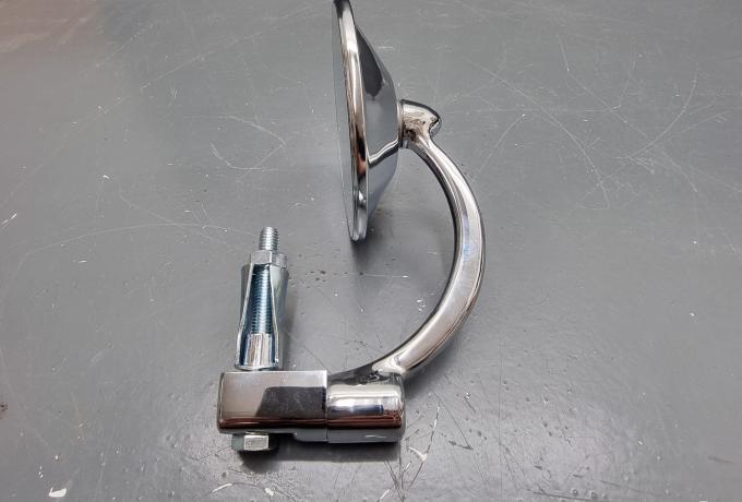 Mirror 7/8" Round. Chrome Bar End