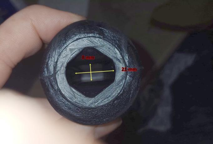 Ariel Footrest Rubber with Logo /Pair, closed end