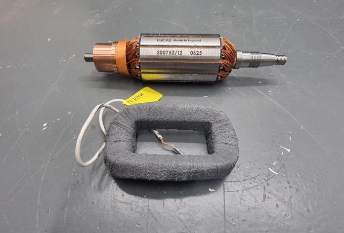 Lucas Replica 12V Dynamo Armature 60W + 12V Field Coil 