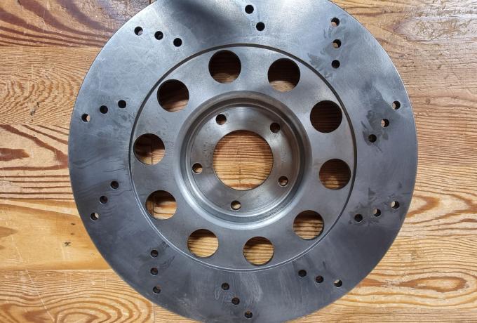 Norton Brake Disc. Lightened Drill Pattern. RHS