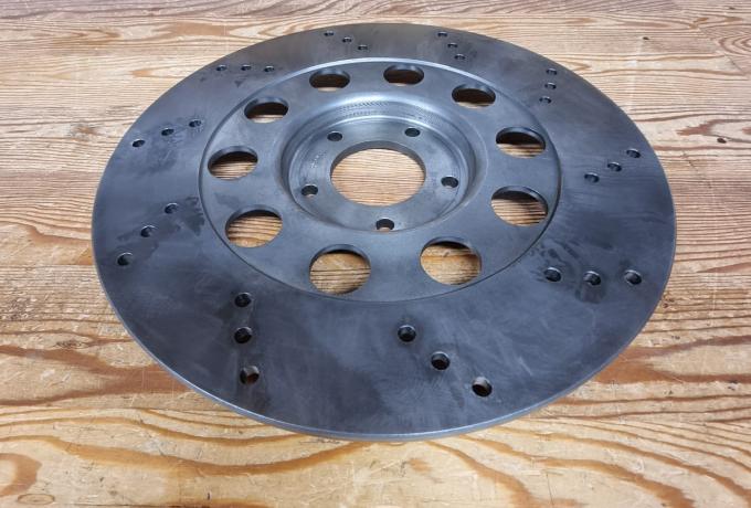 Norton Brake Disc. Lightened Drill Pattern. RHS