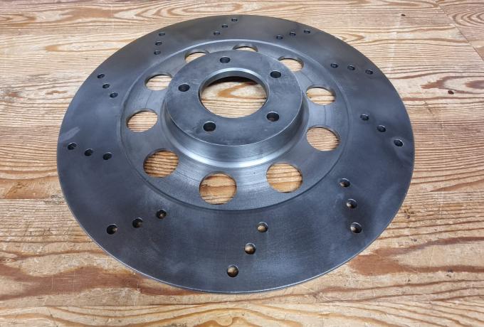 Norton Brake Disc. Lightened Drill Pattern. RHS