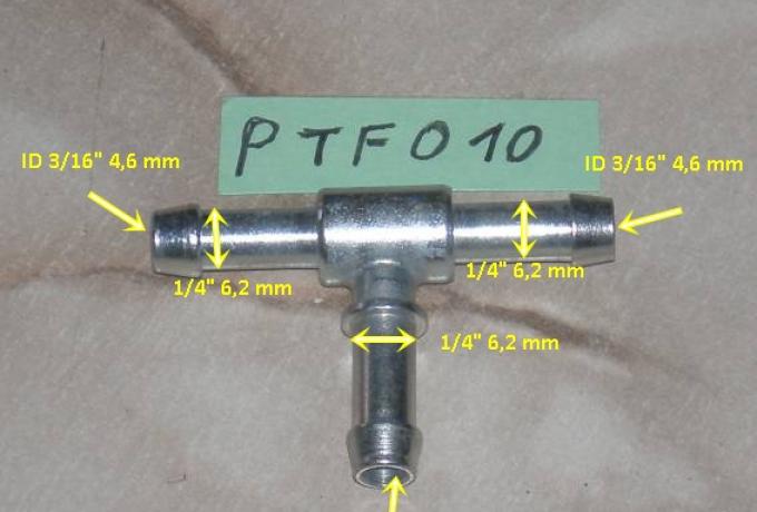 T-Junction/T-piece 1/4" T piece. Petrol.