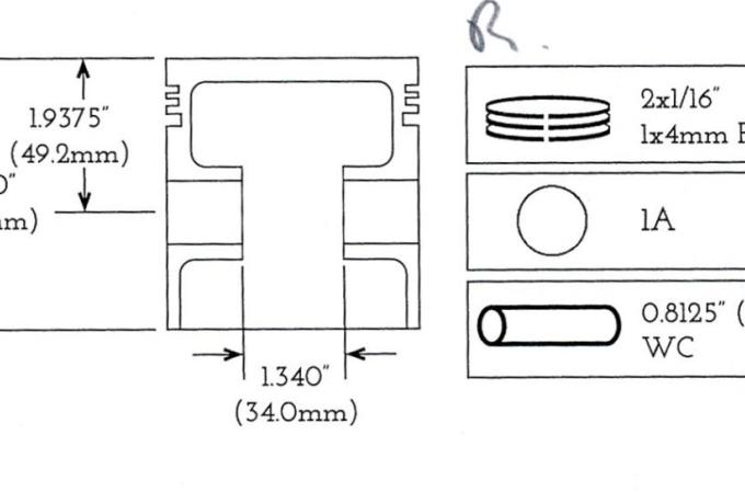 Ariel SV 600ccm JP Piston +020