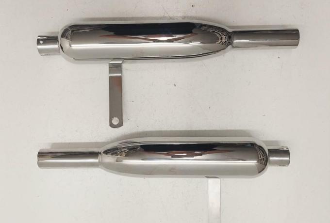 Triumph High Level Silencer Pair 1 3/8"