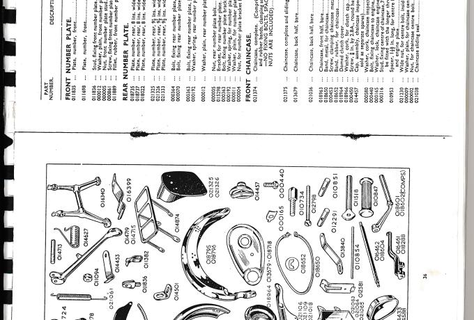 Spares List Matchless 1954 G3. G80 1954. Copy