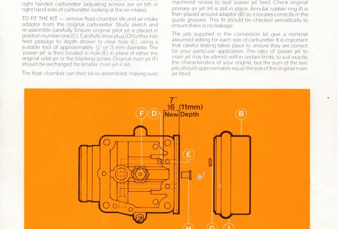 Amal Power Jet Carburettors
