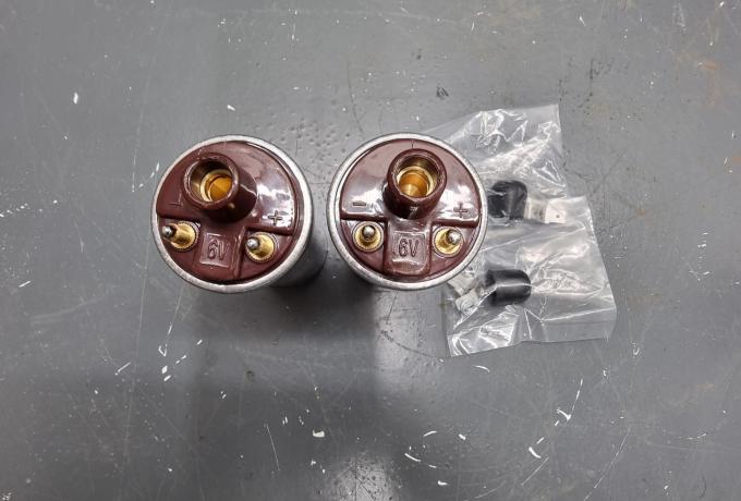 Ignition Coil Pair 6V. Lucas Replica. 