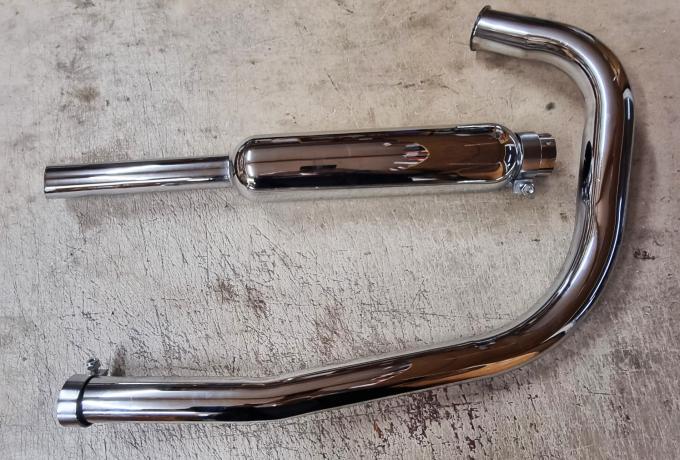 Sunbeam Crossover Exhaust Pipe and Silencer Set. 1 3/4"
