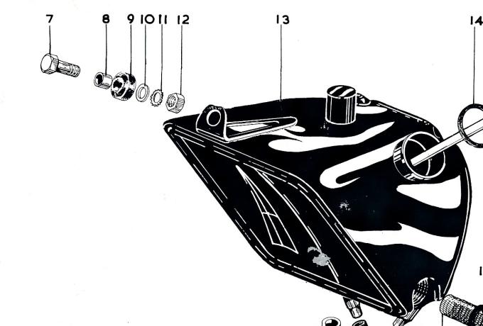 BSA A50/A65 Top Mounting Kit - Oil Tank 
