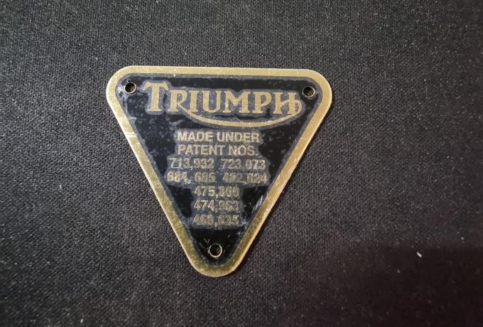 Patent Plate Triumph. 