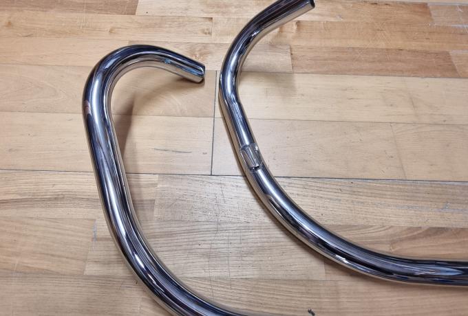 Triumph T100R. Exhaust Pipes Pair. Push In. 1972. 1 1/8"