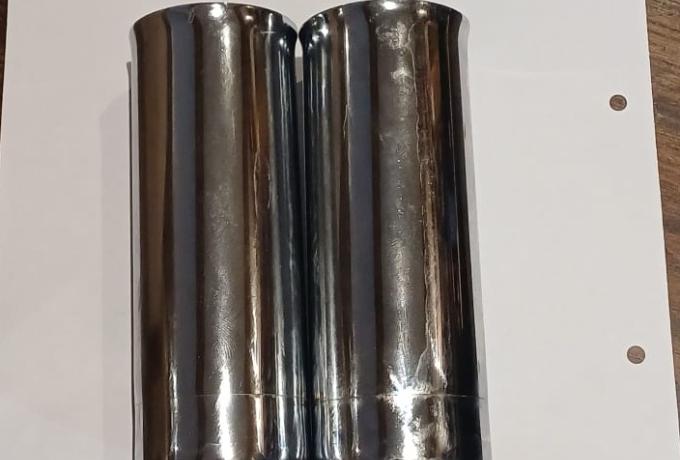 BSA Gabelsimmering Halter/Chromhülsen/Gabelhülsen /Paar  A10, A7, B31, B34, B44 A50 A65 -1967  