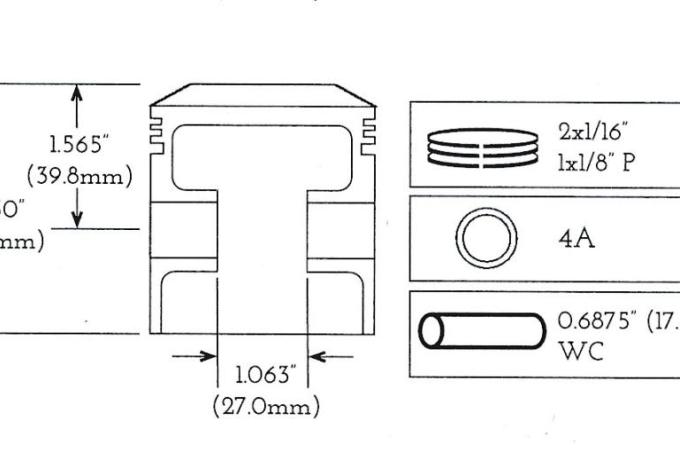 BSA A7 Piston Pair STD, 1950 -61.  