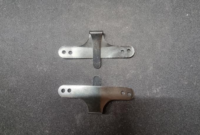 BSA. Petrol Tank Badge Clips black. Pair