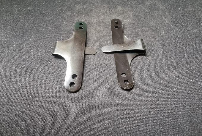 BSA. Petrol Tank Badge Clips black. Pair