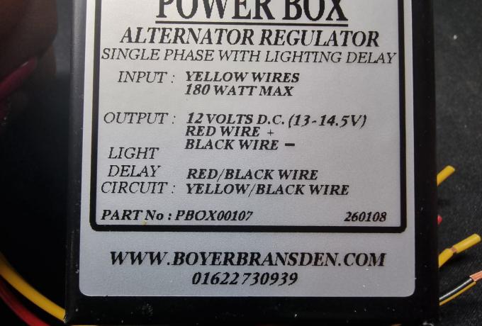 Boyer Power Box Regulator Single Phase with Lighting Delay