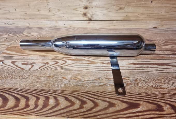 Triumph Siamese Auspufftopf High Level. RHS. 350. 500. 650. 1 3/8"