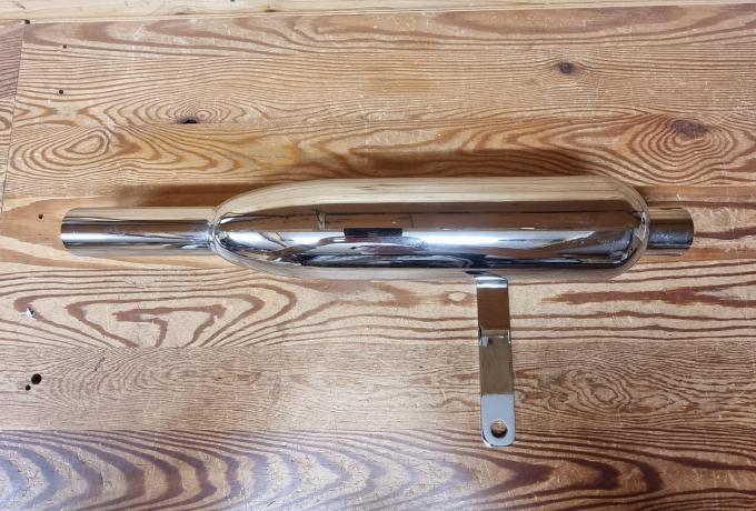 Triumph Siamese Auspufftopf High Level. RHS. 350. 500. 650. 1 3/8"