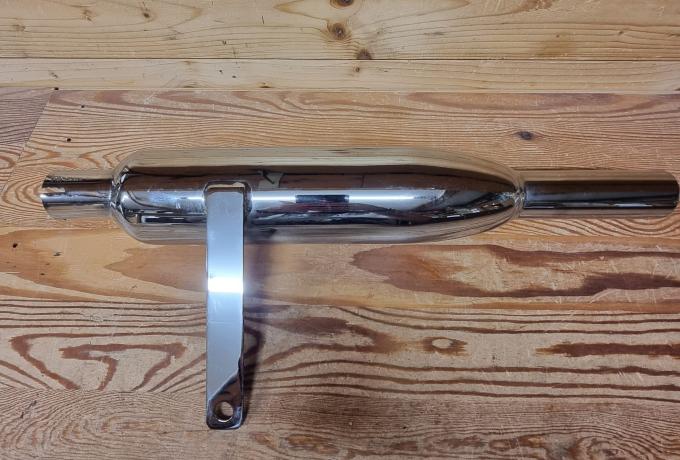 Triumph Siamese Auspufftopf High Level. RHS. 350. 500. 650. 1 3/8"