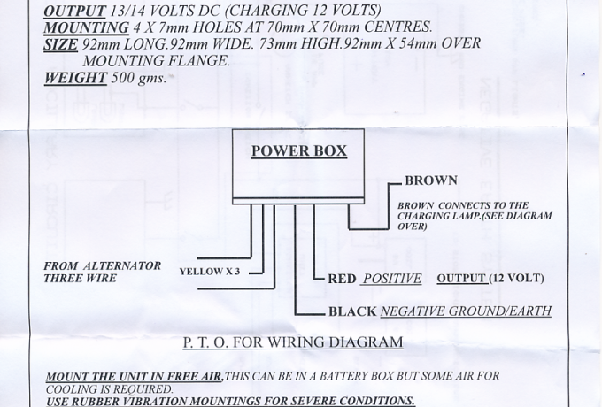 Boyer Power Box f. 3-Phase 3 Wire Alternators 12V