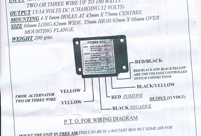 Boyer Power Box Regulator Single Phase with Lighting Delay