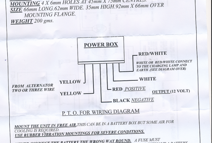 Boyer Power Box single Phase with charg. light 12V