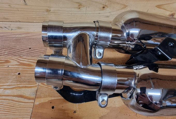 Triumph High Level Silencer Set. 1/2". Slimeline