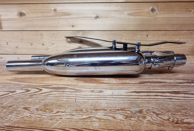 Triumph High Level Silencer Set. 1/2". Slimeline