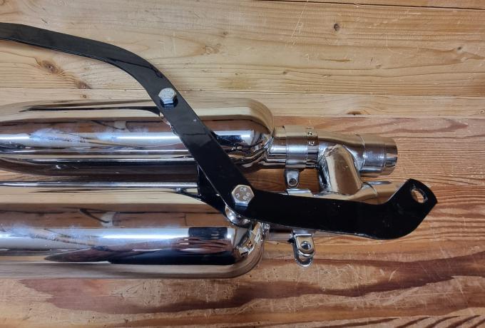 Triumph High Level Silencer Set. 1/2". Slimeline