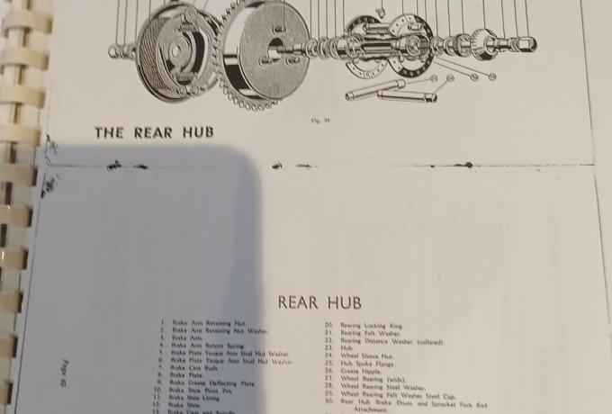 Maintenance Manual and Instruction Book for Motorcycle Solo Norton "16H" 490c.c S.V.