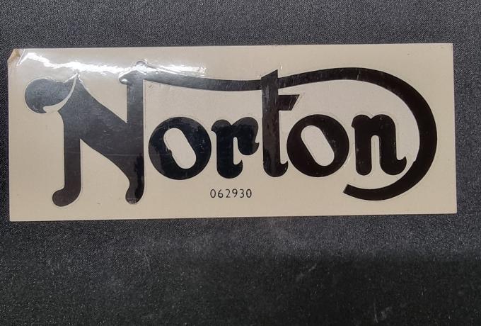 Norton Petrol Tank Decal / Sticker. Black. Vinyl