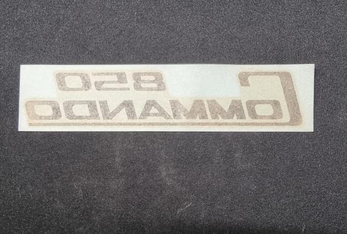 Norton 850 Commando. Decal / Sticker. Black. Side Cover. Dryfix