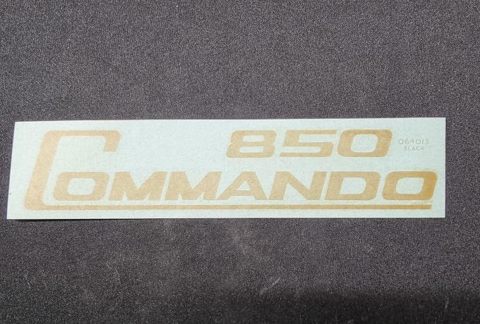 Norton 850 Commando. Decal / Sticker. Black. Side Cover. Dryfix