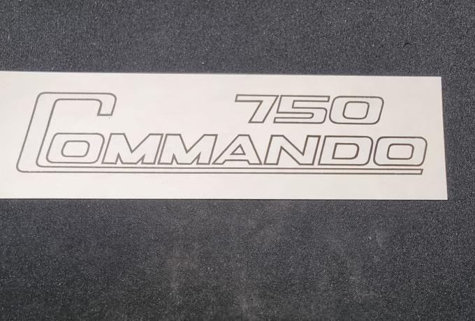 Norton 750 Commando. Decal / Sticker. Silver / Black. Dryfix