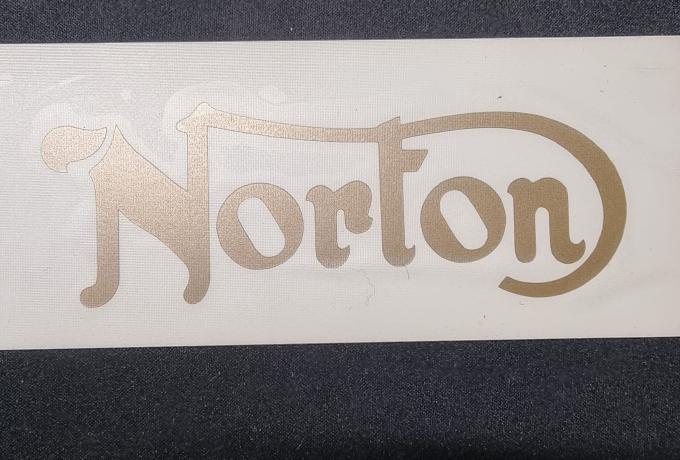 Norton Decal / Sticker. Gold. Front Fairing. Tank Cover. Vinyl