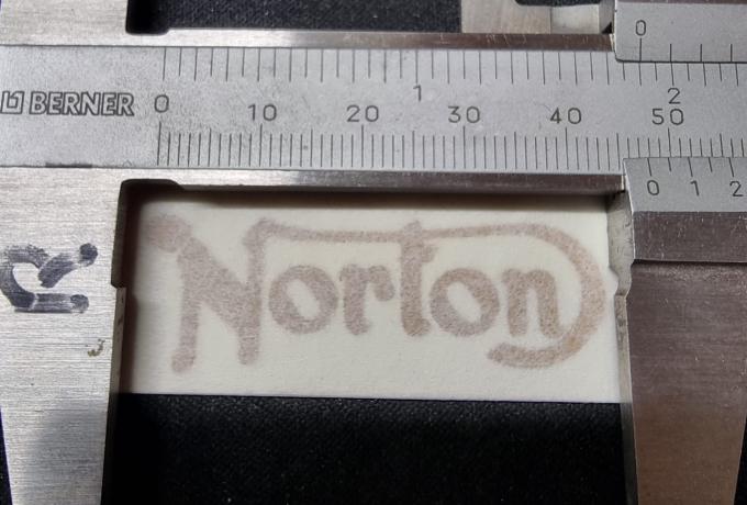 Norton Decal / Sticker Small for Chaincase. Gold. Vinyl