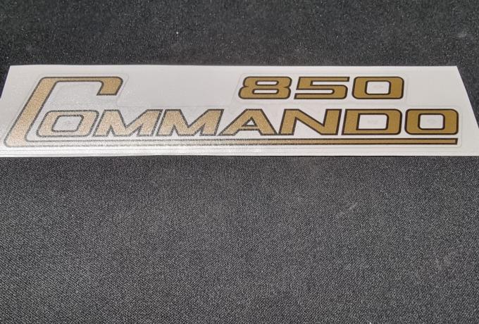 Norton Commando 850. Decal / Sticker. side Cover. Gold, Black Edging. Vinyl