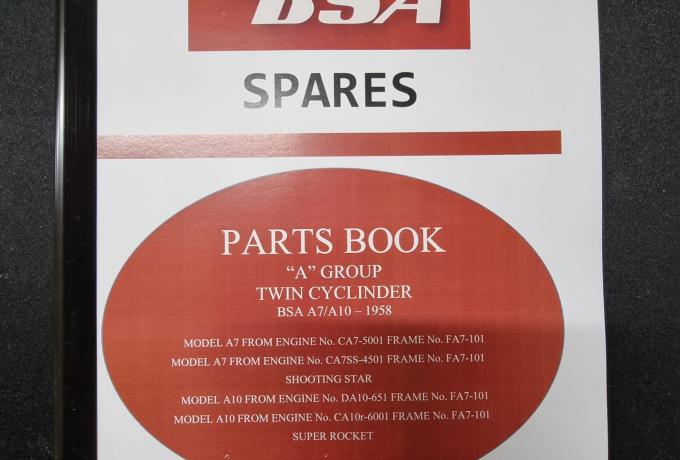 BSA A7/A10 Parts Book 1958