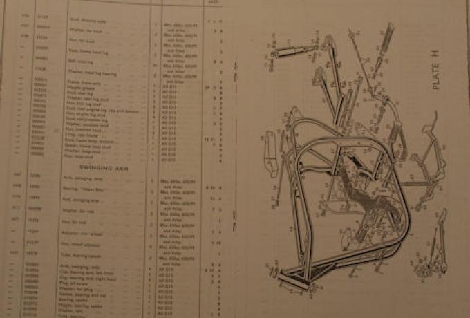 Norton Spare Parts List for 1964 Mod. 88S, 650 SS 650/99 Atlas