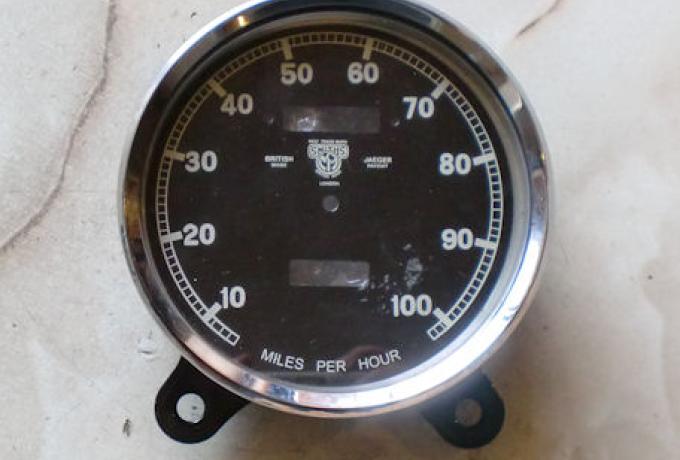 Smiths Tachometer Gehäuse Brough Superior/Sunbeam 10-100 MPH  5"