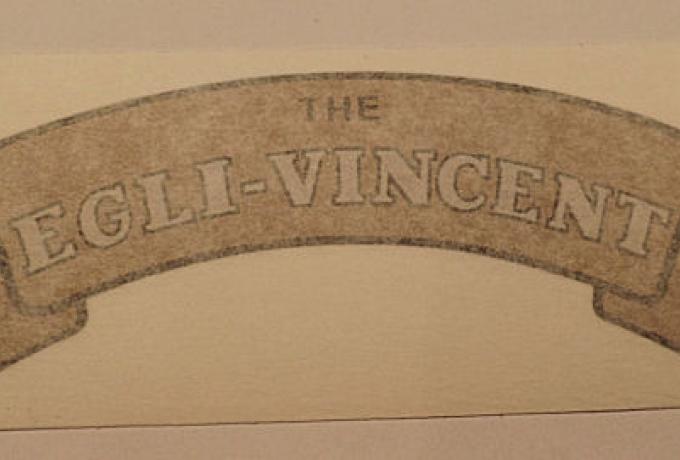 The Egli-Vincent, Tank Sticker, all years